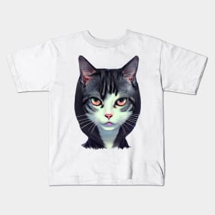 Cat hoodie cool vintage hipster cute Kids T-Shirt